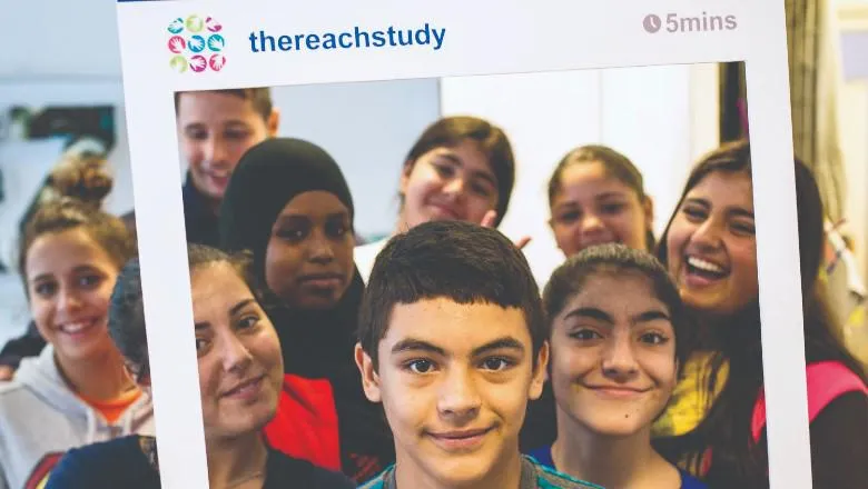 A group of students who took part in the reach study