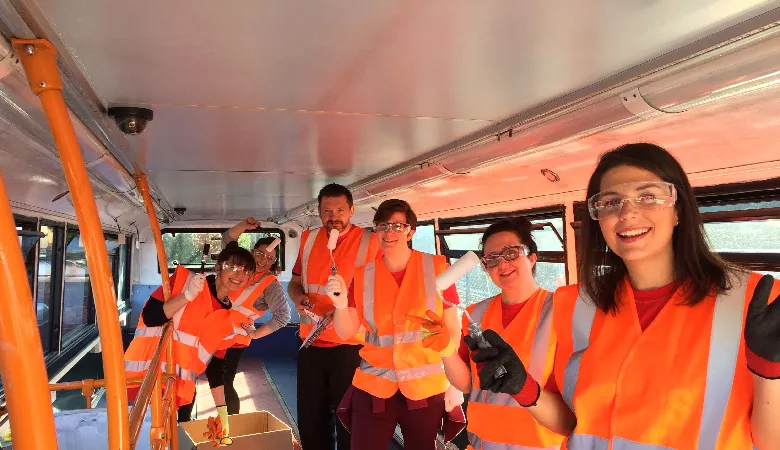 Members of the King's Venues team volunteering with Buses4Homeless