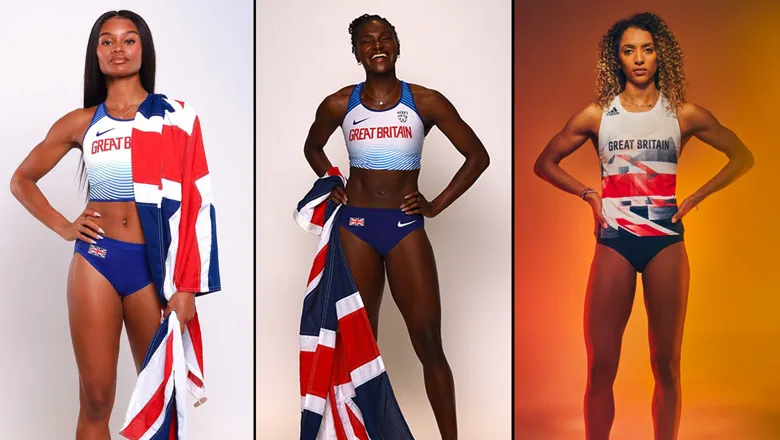 Imani, Dina, Laviai in team GB kit