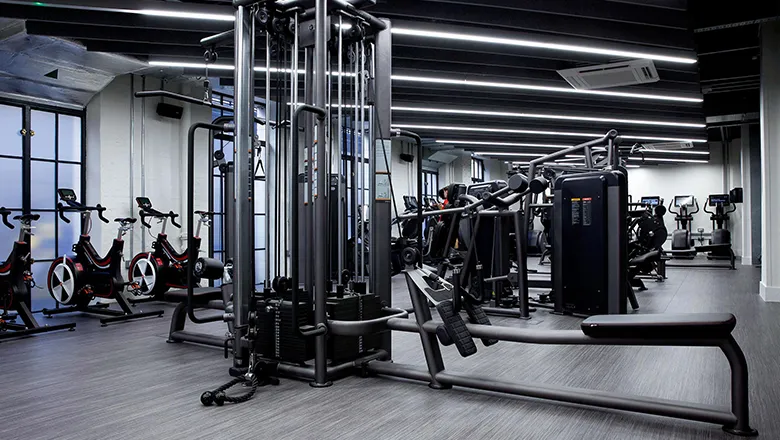 Leg press machine in Strand Gym. 