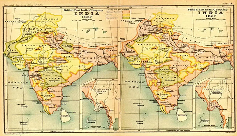 colonial india map