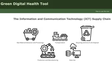 Green Digital Health Tool screen