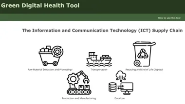 Green Digital Health Tool screen