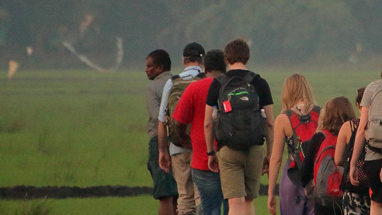 Students on a field trip
