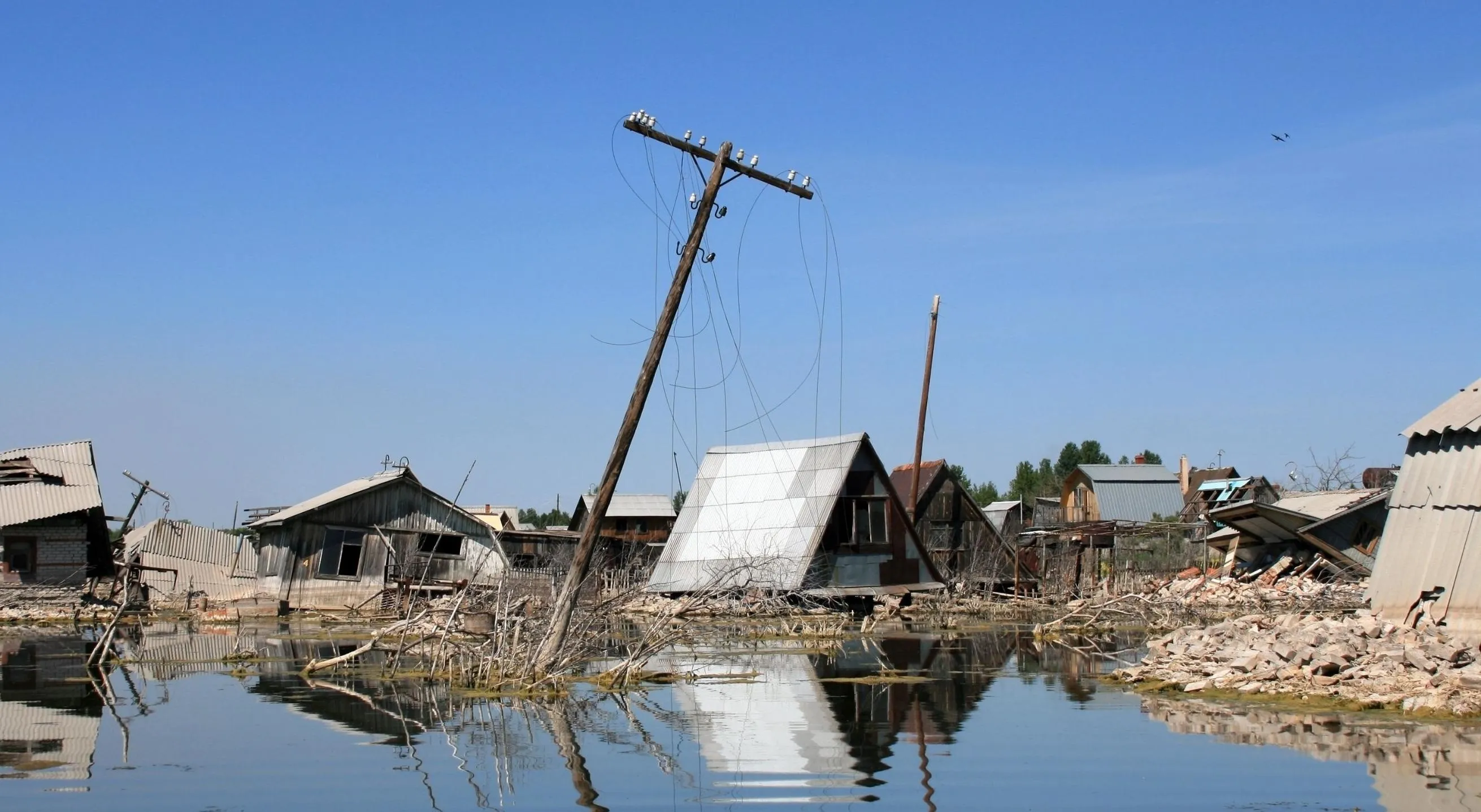 Destruction in Pakistan by flood