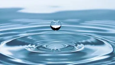 a drop falling into the water