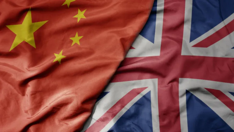 China and UK flags