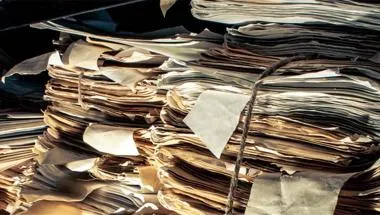 Stack of untidy papers