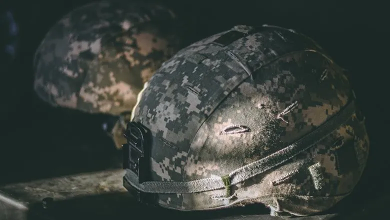 Army helmets