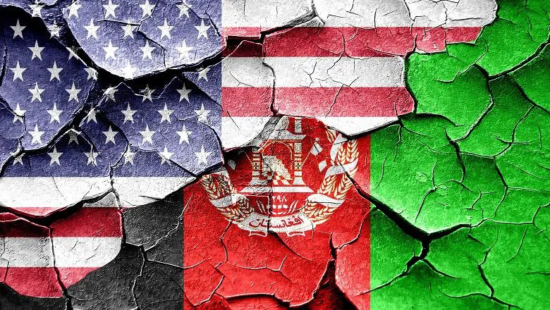 US Afghan flags