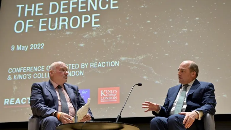 Professor John Gearson and Ben Wallace at the Defence of Europe conference
