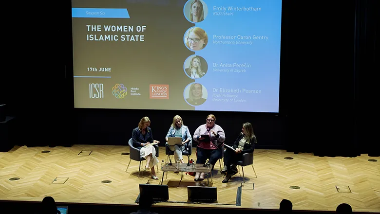 Panel discussion: the Women of Islamic State, with Emily Winterbotham, RUSI,
Professor Caron Gentry, Northumbria University, Dr Anita Perešin, University of Zagreb, Dr Elizabeth Pearson, Royal Holloway, University of London