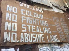 Sign in a Freetown Slum 