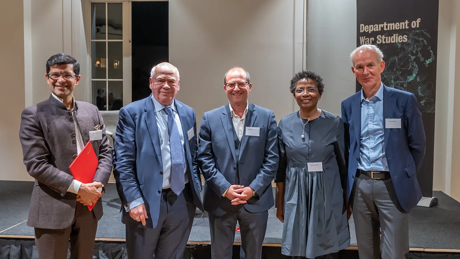 Professor Shitij Kapur, Professor Sir Lawrence Freedman, Professor Michael Goodman, Professor 'Funmi Olonisakin and Professor Frans Berkhout