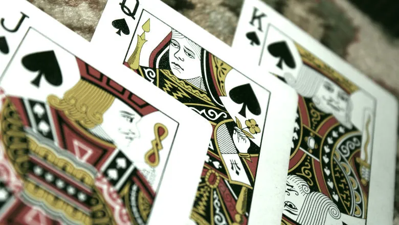 three playing cards