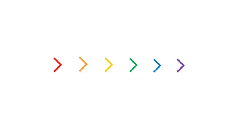 Six different coloured arrows