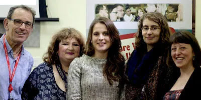 Speakers at the 2017 Mental Health & Social Care Conference: Martin Stevens, Jo Moriarty, Josefien Breedvelt, Rose Thompson, and Tasneem Clarke.