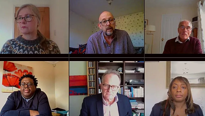 Six participants in an online conference