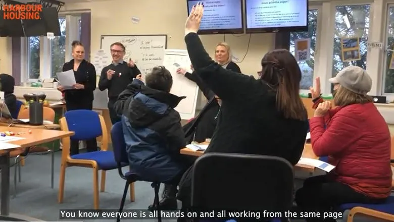 People taking part in a focus group