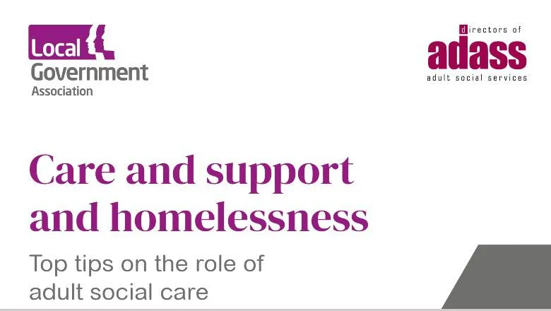 Cover of new report on care and support and homelessness