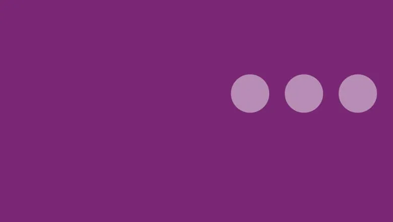 three dots against a purple background