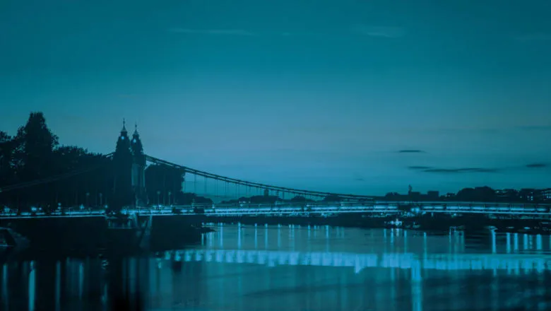 A bridge in a curious bluish light