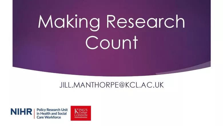 Making Research Count