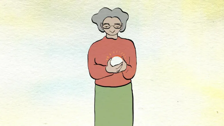 Woman holding object