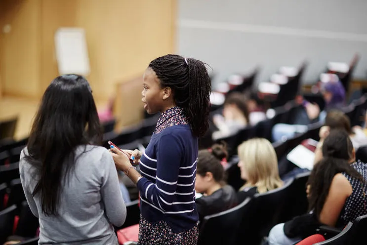 Students in a lecture at King's College London