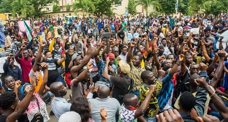 Youth protest, Lagos, Nigeria, October 2020