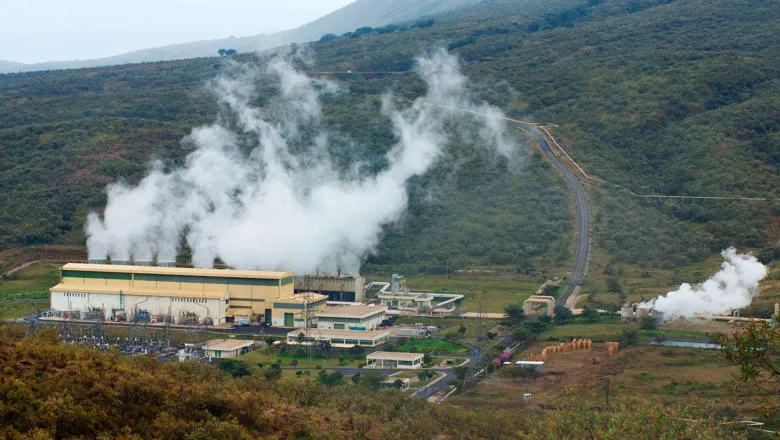 Olkaria II geothermal power plant in Kenya