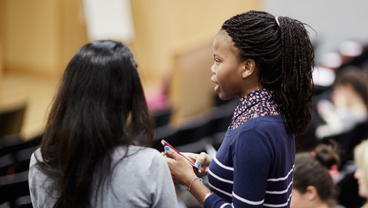 Students in a lecture at King's College London