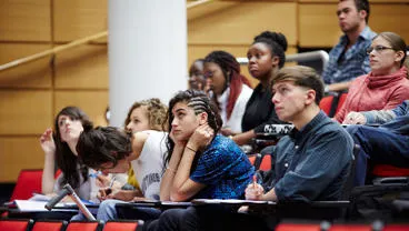 Students in a lecture at King's College London