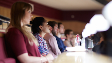 Students in a lecture at King's College London