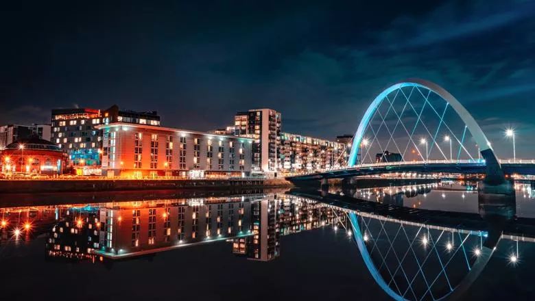 Glasgow at night