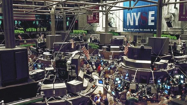 Stock market floor, New York