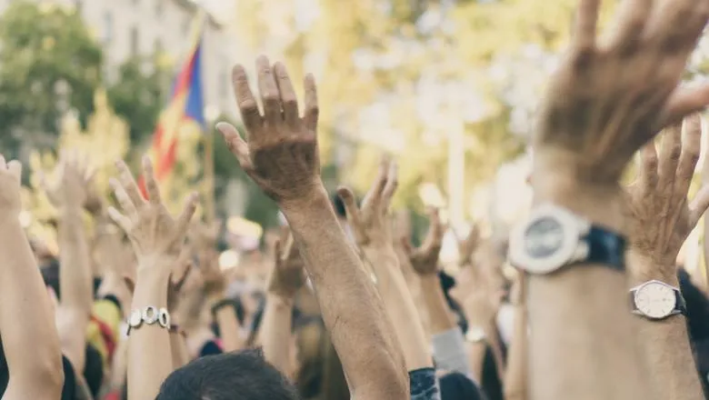 Protest closeup