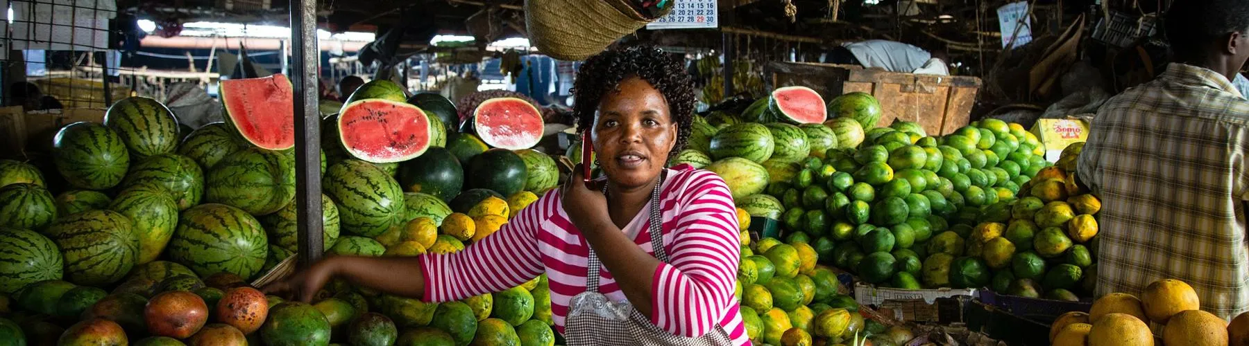 Woman in market, Nairobi, Kenya