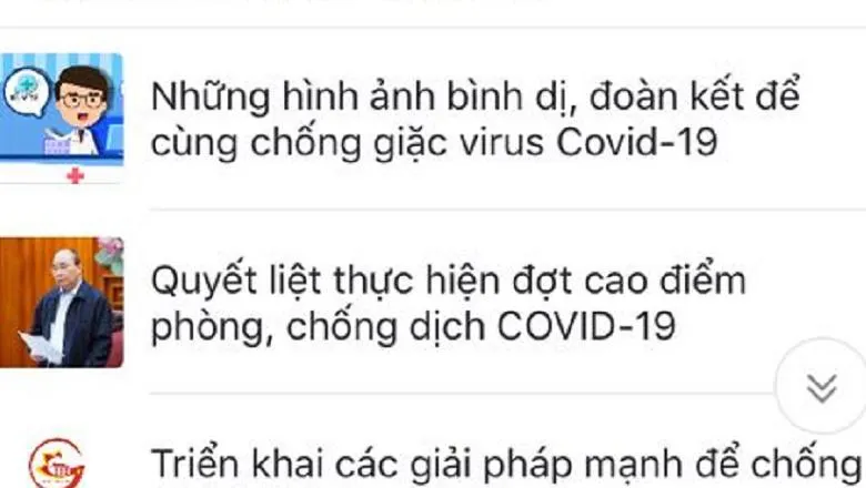 Zalo Saigon Department of Information and Communication text message on COVID