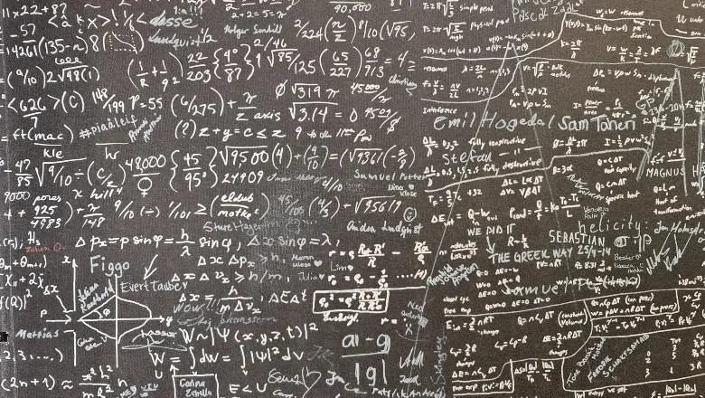 blackboard covered with numbers and maths symbols - 780x440