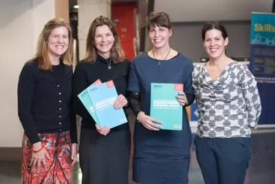 Kate Greer, Dr Melissa Glackin, Dr Heather King and Rachel Cooke at an event