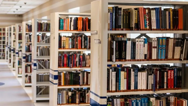 Library bookshelves