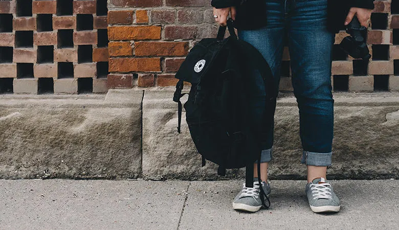 Woman with a backpack