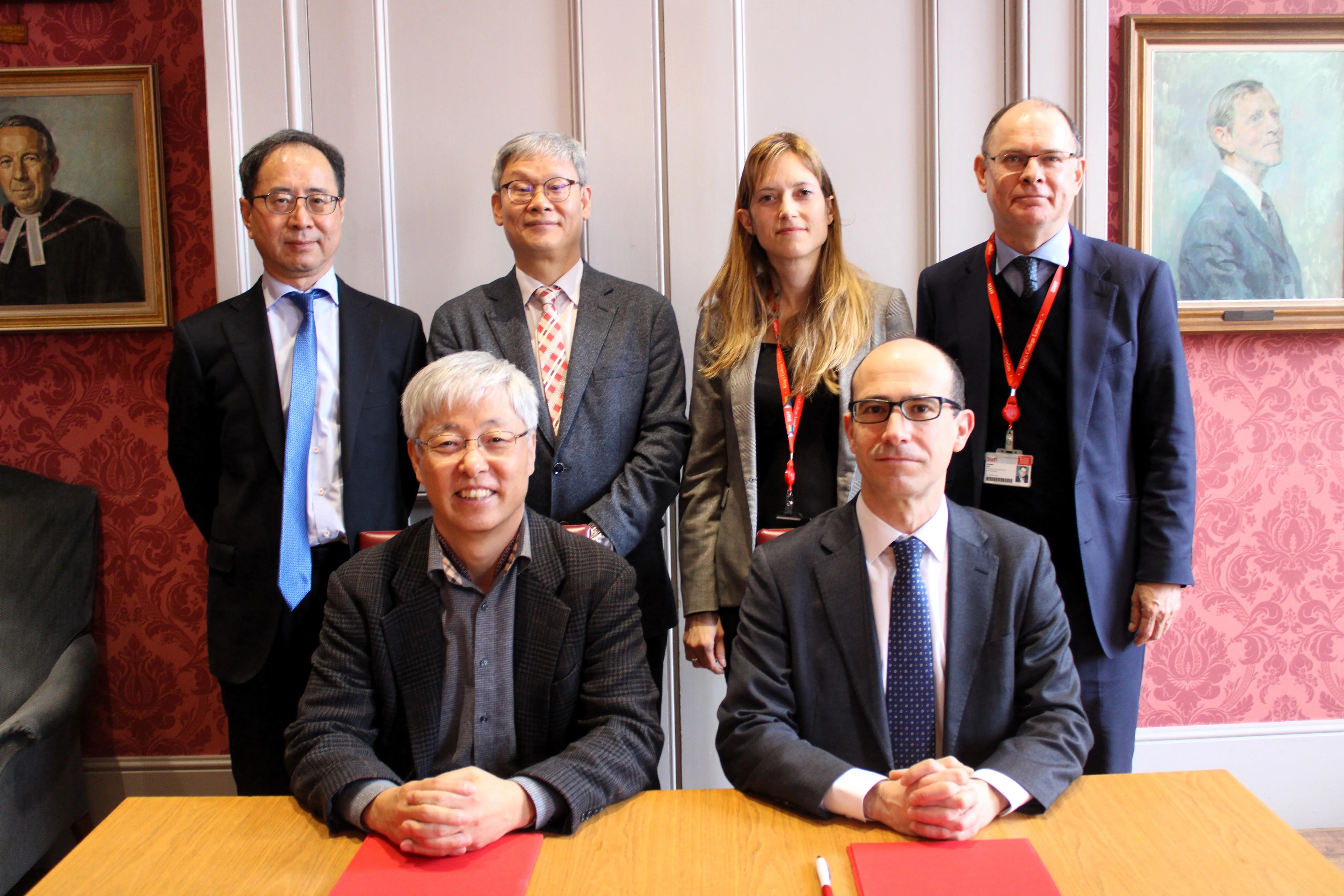 Back row, L-R: Moon Woo-Sik, Cho Young-Nam, Elisa Cavatorta, Alex Turks.
Front row, L-R: Kim Hyun-Cheol and  Ramon Pacheco Pardo.