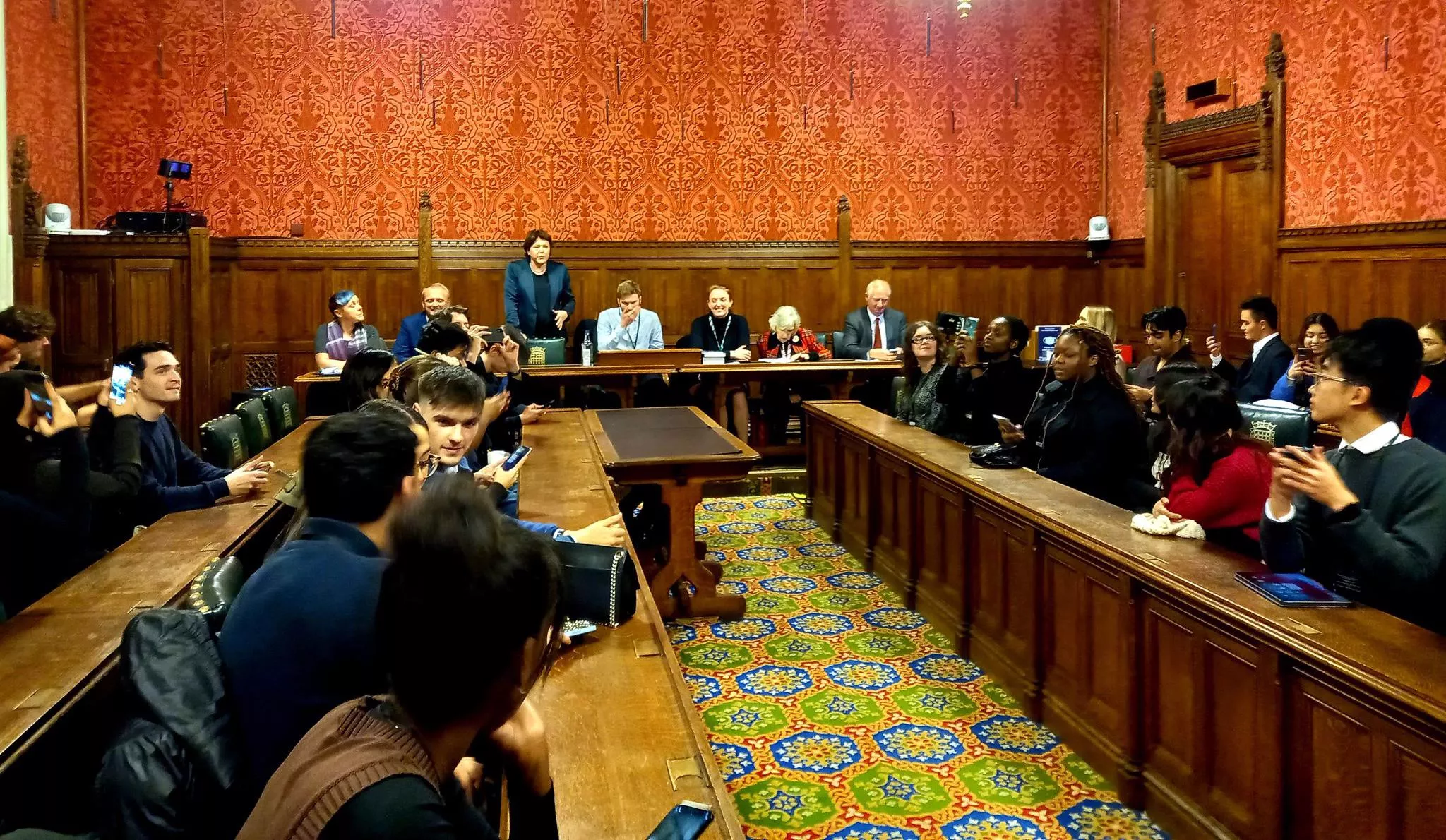 A question and answer session took place in one of the parliamentary committee rooms. Picture: SPE