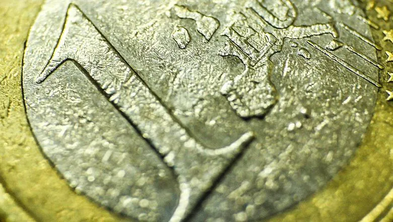 euro coin close up