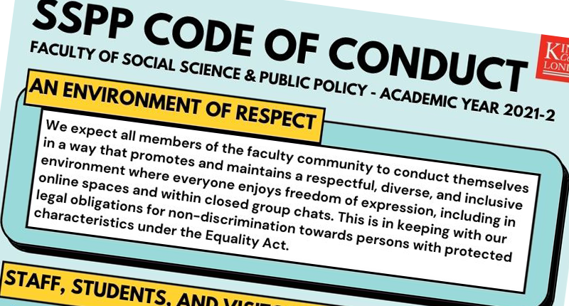 SSPP Code of Conduct poster image partial view