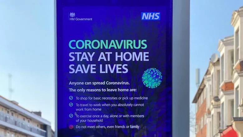 A sign warning about coronavirus.