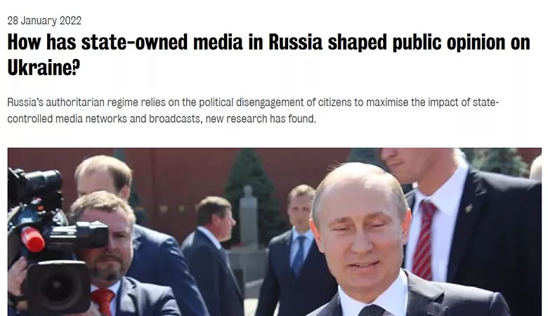 President Putin being filmed by media