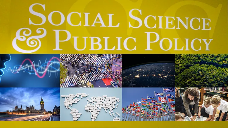 SSPP's title and a montage of images relevant to the faculty's teaching and research